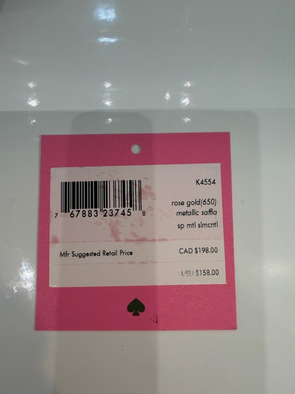 kate spade metallic rose gold zip-around wallet - Picture 2 of 6